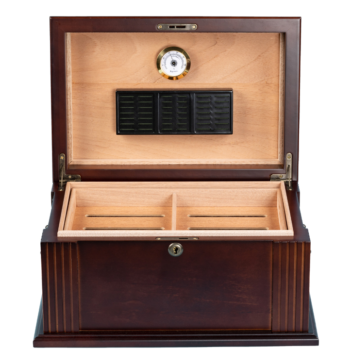 Antique Humidors with Traditional Handles and Lock & Key Set