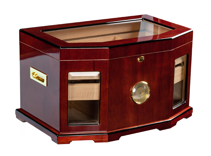 Brudgom Bliv ophidset eksplicit Humidor Supply - Unusual Chancellor Glass Top Cigar Humidor with Angled  Facade - Extra Large Huge Humidor