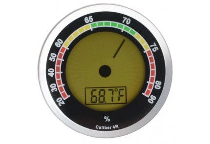 Silver Round Digital Hygrometer