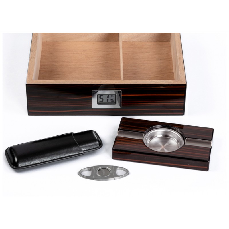 High End Humidor Gift Sets - Ashtray Cigar Case Digital Hygrometer ...