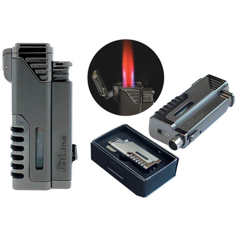 The Gotham Quad Torch Lighter with Red Flame (4 Flames)