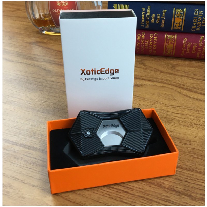 The Excise Cutter XoticEdge Xpanse Ultra-Modern Push-Button Cigar Cutter (Black)