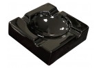 Large High Gloss Black Ceramic Ashtray - Imperfect