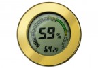 Digital Hygrometer w/Calibration (Gold)