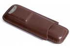Cigar Leather Case w/ Cutter (Brown) - Imperfect