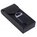 3 Cigar Leather Case w/ Cutter (Black)