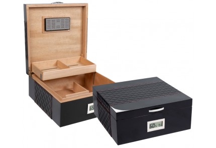 Hampton Black Cigar Humidor - Imperfect