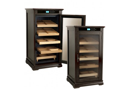 Espresso Redford Electronic Humidor Cabinet Climate Humidity Controlled
