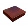 A closed portable humidor in cherry finish