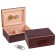 Two  spanish cedar humidors in cherry finish with adjustable divider, hygrometer and humidifier
