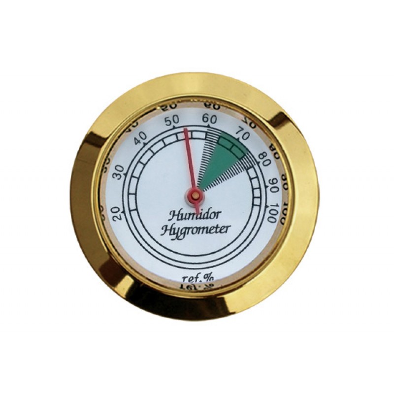Best Analog Hygrometer for Humidor with Handsome Gold Frame