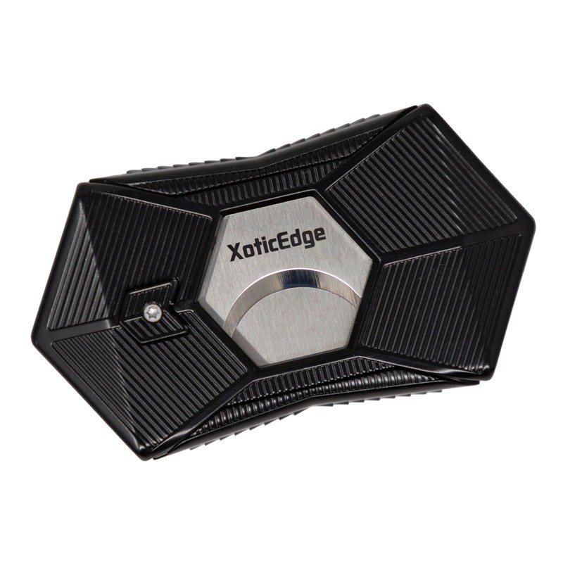 The Excise Cutter XoticEdge Xpanse Ultra-Modern Push-Button Cigar Cutter (Black)