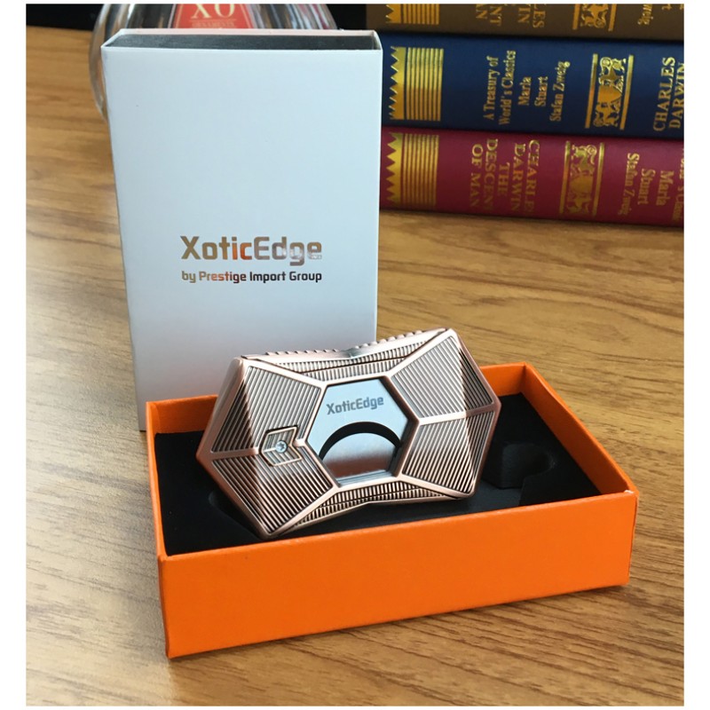 The Excise Cutter XoticEdge Xpanse Box Wing Spring-Loaded Cigar Cutter (Copper)