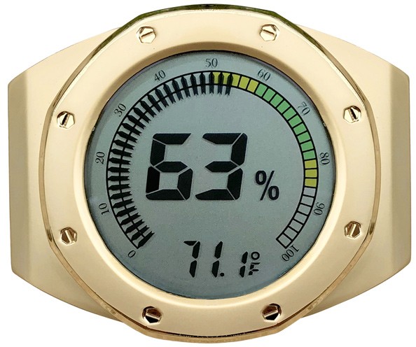 Watch Bezel Digital Hygrometer (Gold)