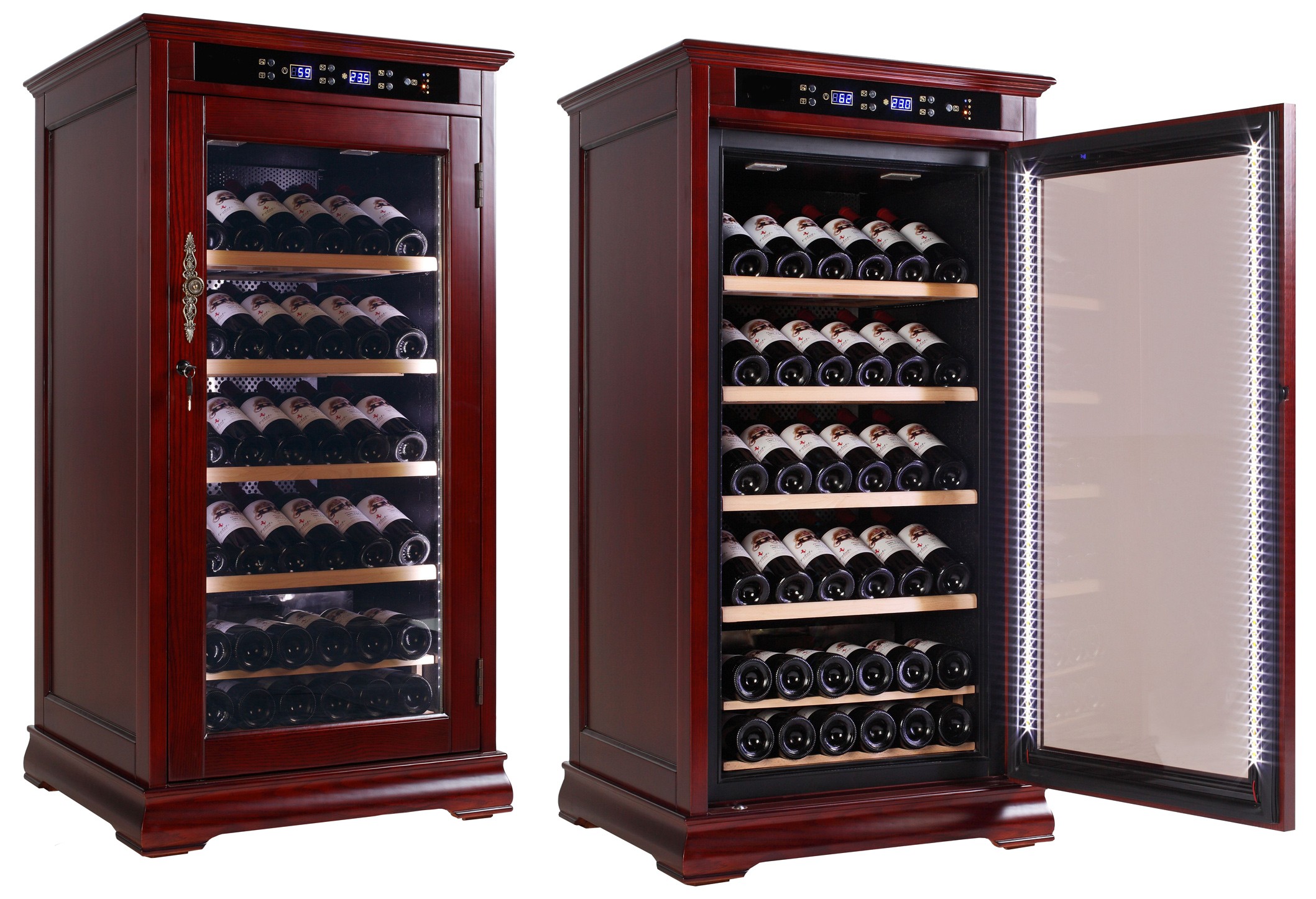 Wine Cooler Cabinet Refrigerator Temperature Controlled Cabinet for Wine Bottle Storage Top of the Line