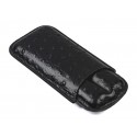 Ostrich 2 Cigar Case (Black)