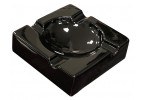 Large High Gloss Black Ceramic Ashtray