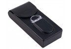 3 Cigar Leather Case with Cutter (Black) - Imperfect