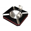 Black Cigar Ashtray with Cutter