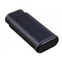 3 Cigar Leather Case with White Stitching - Imperfect