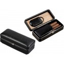 Folding Cigar Case with Cutter (Black) - Imperfect