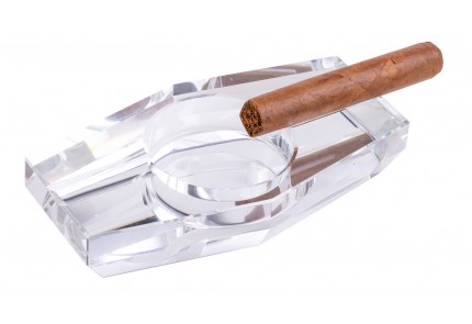 Hexagon Crystal Cigar Ashtray- Imperfect