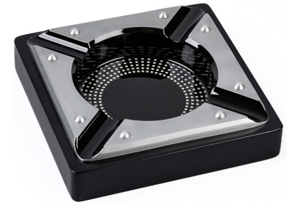Saint Lucia Metal & Black Ashtray - Imperfect
