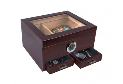 Imperial Glasstop Humidor w/ Storage - Imperfect