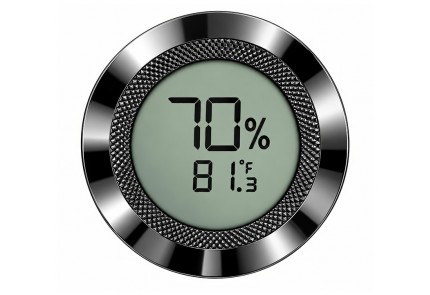 Small Digital Hygrometer with Calibration (Gun Metal)