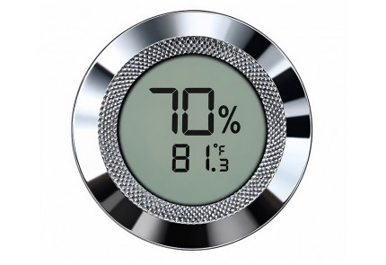 Small Digital Hygrometer with Calibration (Silver)