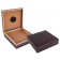 Two portable humidors in cherry finish one is closed the other one is open showing the humidifier