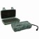 Two travel cigar humidors with bed for five cigars, camouflage exterior, carrying handle and snap-tight locking clips