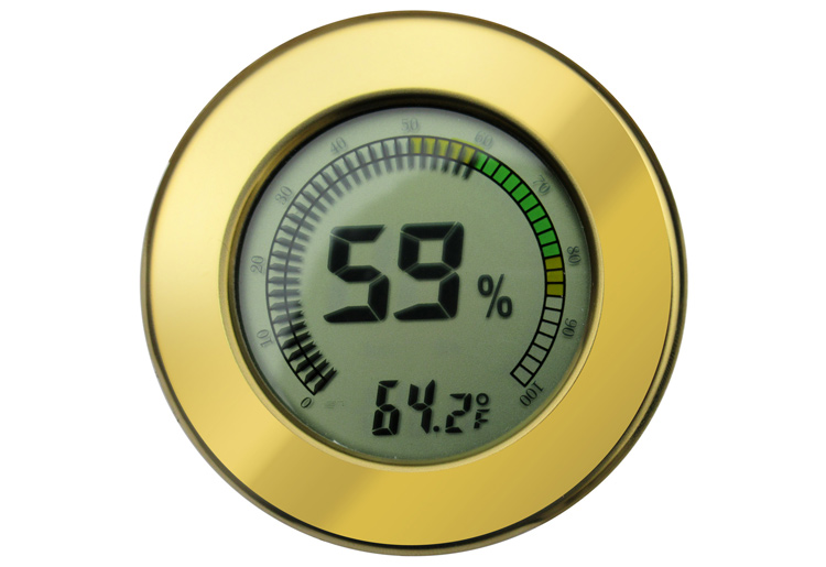 Portable Digital Thermometer Hygrometer Round Cigar Temperature Humidi –  diymore