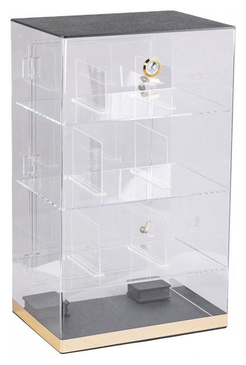 Clear Cabinet Acrylic Display Removable Shelf Case Plexiglass Showcase with  Lock and Key Transparent